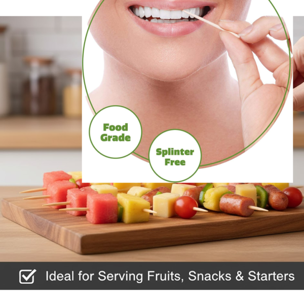 Wooden Toothpicks with Dispenser Box