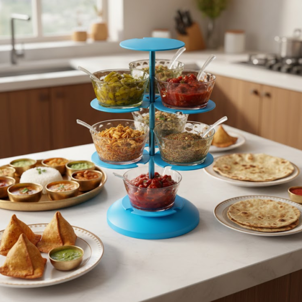 2092621454.png 4 in 1 Multipurpose 360 Degree Rotating Pickle Rack Container for Kitchen