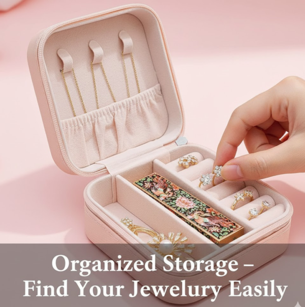 Mini PU Leather jewellery Box for Travel & Storage