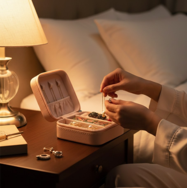 Mini PU Leather jewellery Box for Travel & Storage