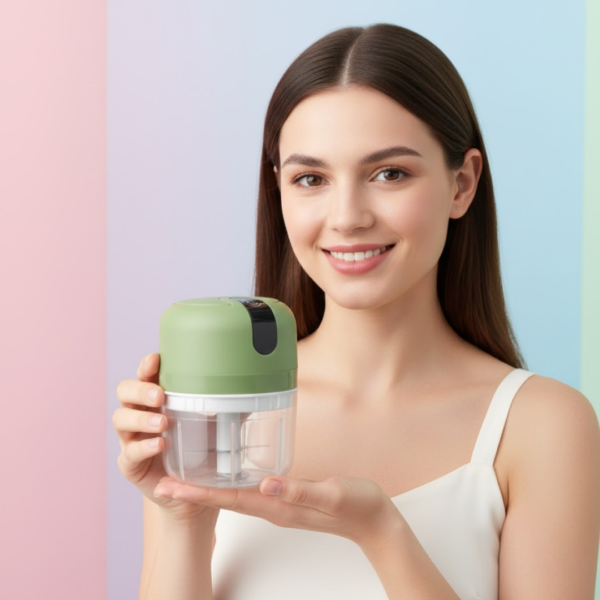 2092621472_114c2fc7-799d-4de9-af8c-9efe30dad5cc.png Wireless USB Rechargeable Mini Electric Garlic Machine / Chopper 3 Blades (300Ml)