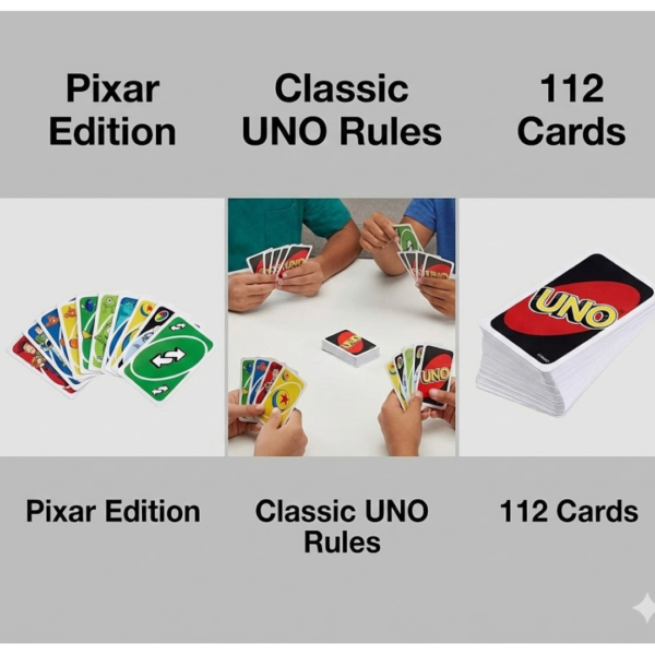 UNO Pixar  Anniversary Card Game with 112 Cards