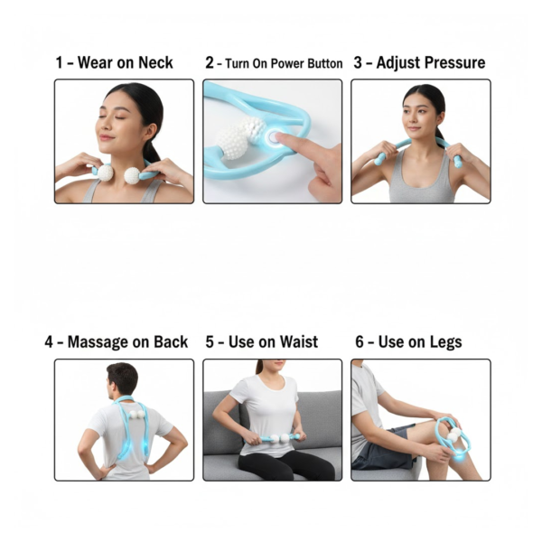 2092621478_d350570f-bc24-452a-b75d-07178dd11504.png Portable Neck & Shoulder Massager for Back & Waist Relief