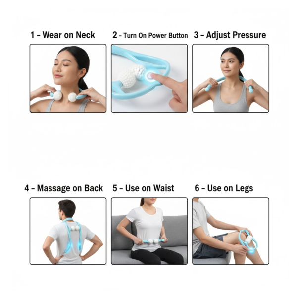 2092621478_d350570f-bc24-452a-b75d-07178dd11504.png Portable Neck & Shoulder Massager for Back & Waist Relief