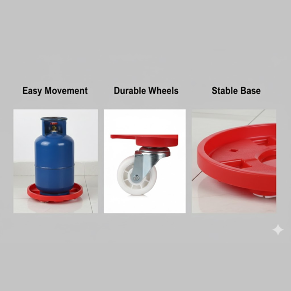 2092621481.png Gas Cylinder Trolley Stand with Movable Wheels