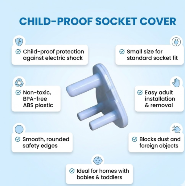 Safety Cover Guards for Electric Socket Plug  (Small)