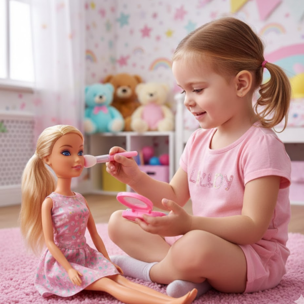 2092621496.png Beauty Make up Set for Kids Girls with Fold-able Suitcase (Multicolour)