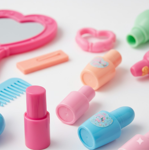 2092621497.png Beauty Make up Set for Kids Girls with Fold-able Suitcase (Multicolour)