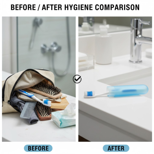 Plastic Hygienic Toothbrush Travel Portable Case
