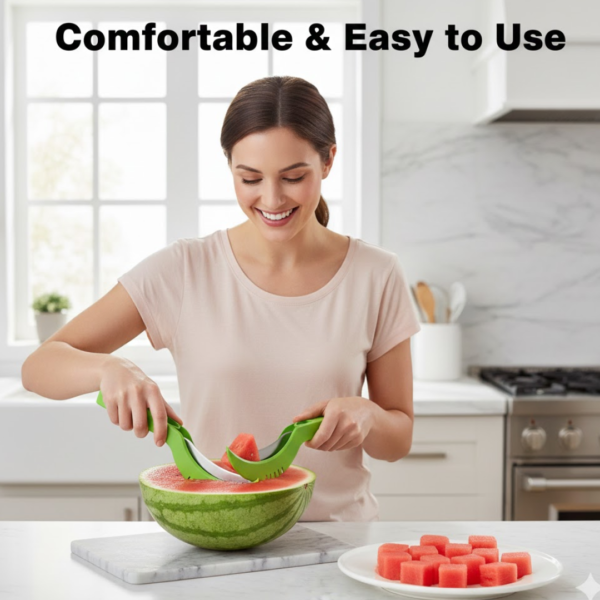 2092621521_cee2ec43-1ea1-4323-97b4-68adccf27620.png Plastic Watermelon Cutter, Slicer, Corer & Server – Easy to Use Fruit Tool