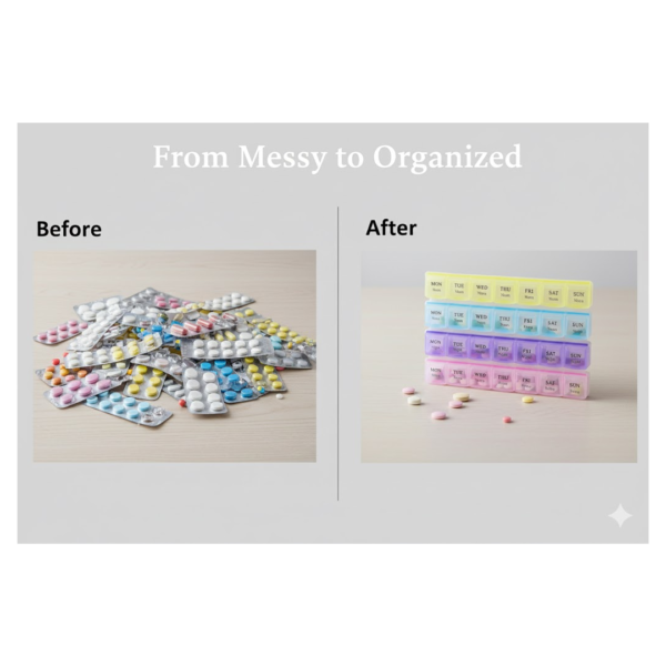 Weekly Pill Case 28-Slot Medicine Organizer