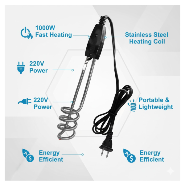2092621550.png 1000W-220V Water Heater Portable Electric Immersion Element Boiler