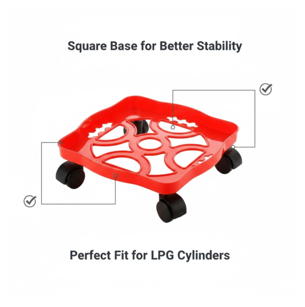 Square Plastic Gas Cylinder Trolley