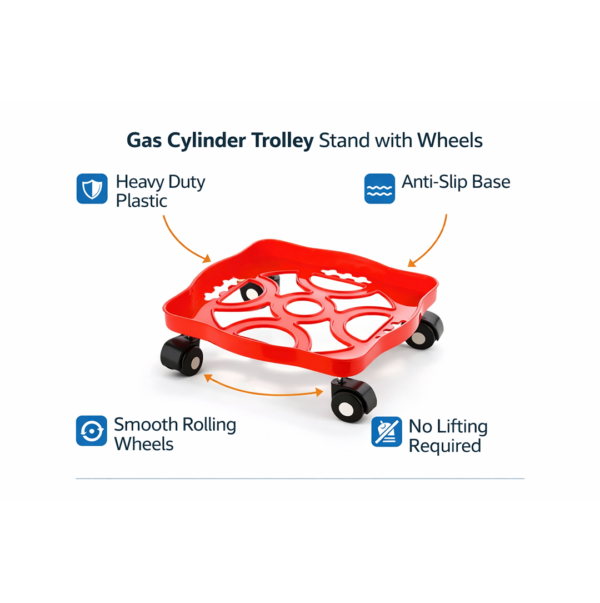 Square Plastic Gas Cylinder Trolley