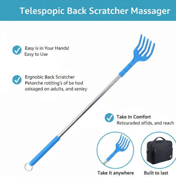 2092621605.png Scratcher Back, khujli stick, Telescopic Scratching Backscratcher Massager Kit