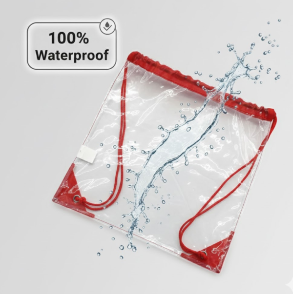Transparent Waterproof Plastic Stadium Bag – Gym, Travel & Sports