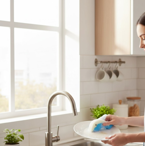 Dolfin Reusable Kitchen Sponge – Superior, Multi-Surface, Low Maintenance (1 Pc)