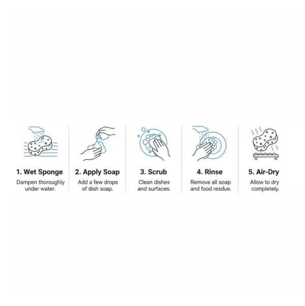 Dolfin Reusable Kitchen Sponge – Superior, Multi-Surface, Low Maintenance (1 Pc)