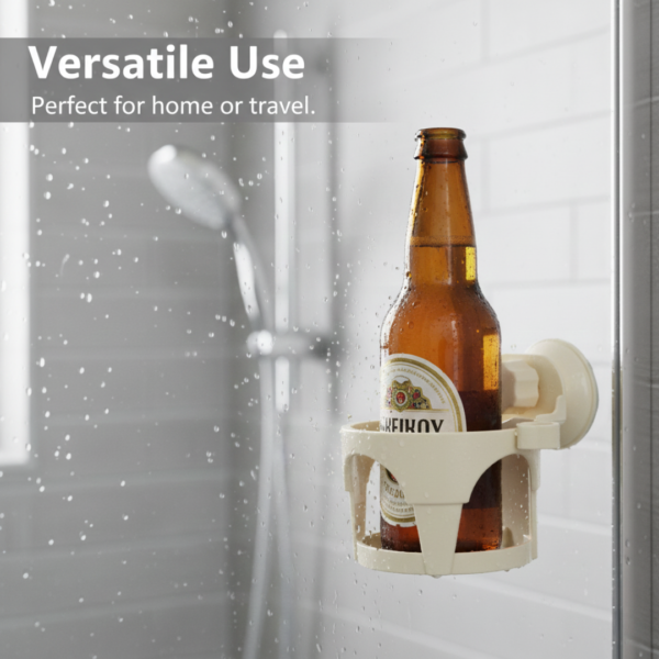 Hair Dryer Holder with Suction - Wall-Mount Bathroom Organizer for Women & Girls