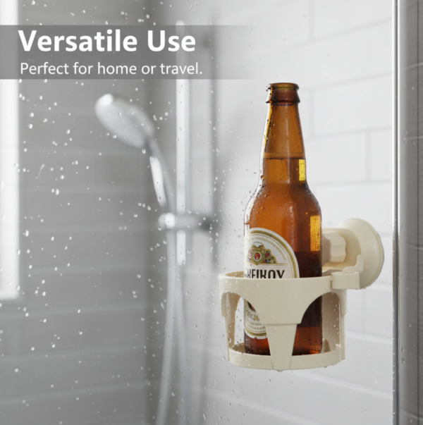 Hair Dryer Holder with Suction - Wall-Mount Bathroom Organizer for Women & Girls