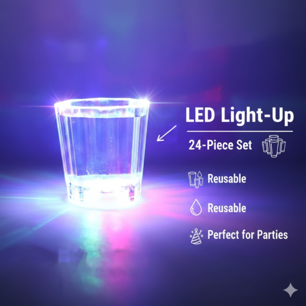 2092621691.png Premium LED Light-Up Shot Glass Set (24 Pc Set)