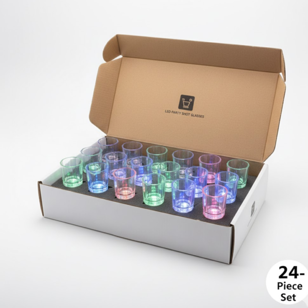 2092621693.png Premium LED Light-Up Shot Glass Set (24 Pc Set)