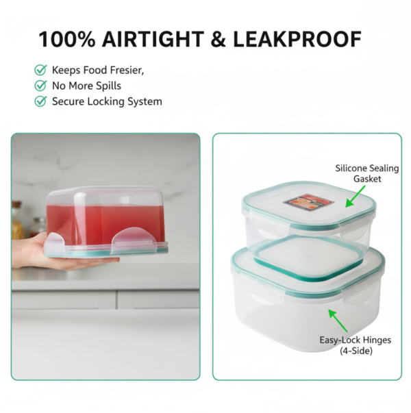 2092621715.png Kitchen Storage Containers Set – Fridge Organizer Lunch Boxes (5 Pcs)