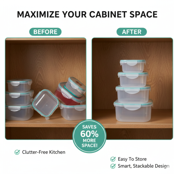 2092621716.png Kitchen Storage Containers Set – Fridge Organizer Lunch Boxes (5 Pcs)