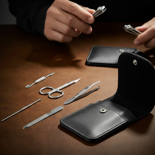 6-in-1 Professional Nail Care Kit: Clippers, Scissors & More Nail (Travel or Home)