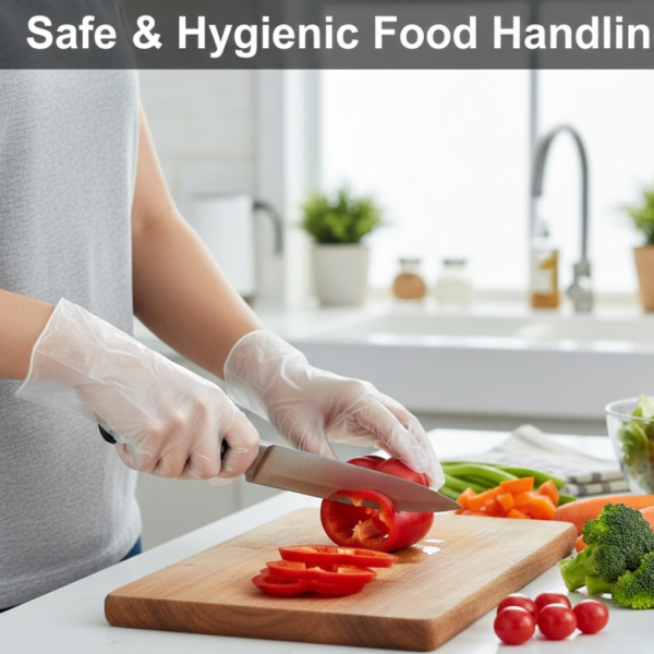 2092621778.png Large Disposable Gloves (100 Pcs): Clear Plastic, Multipurpose