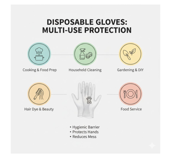2092621780.png Large Disposable Gloves (100 Pcs): Clear Plastic, Multipurpose