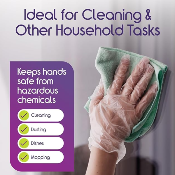 2092621781.png Large Disposable Gloves (100 Pcs): Clear Plastic, Multipurpose