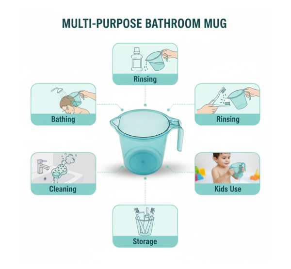 Bathroom Essentials: Stylish Mug for Organization (Muga, Mix Color)