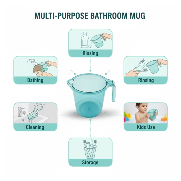 Bathroom Essentials: Stylish Mug for Organization (Muga, Mix Color)