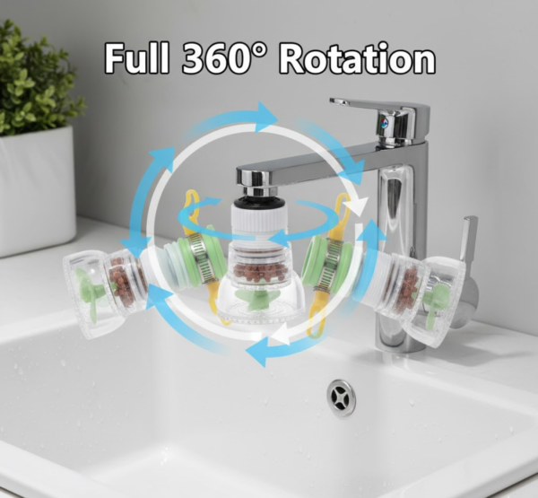 360 Degree Water Saving Faucet Expandable Water Valve Splash Regulator