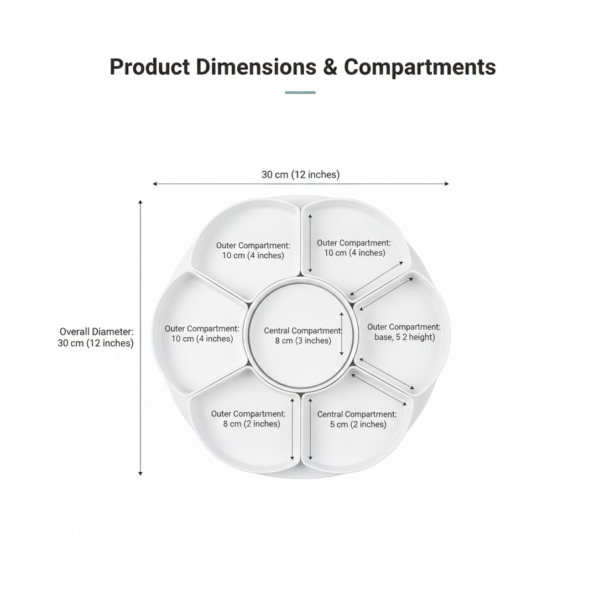 2092621800.png Large Compartment Box | Creative Divided Food Fruit Plate