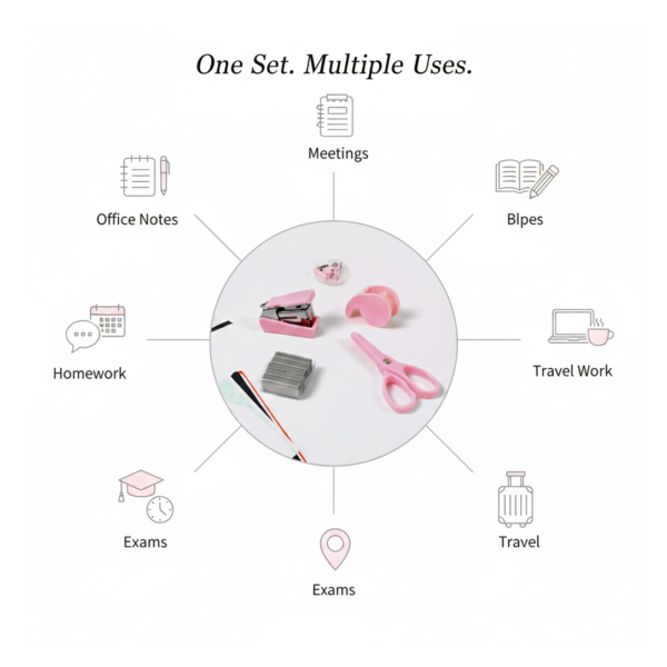 Mini Office Stationery Set (4 Pcs Set)