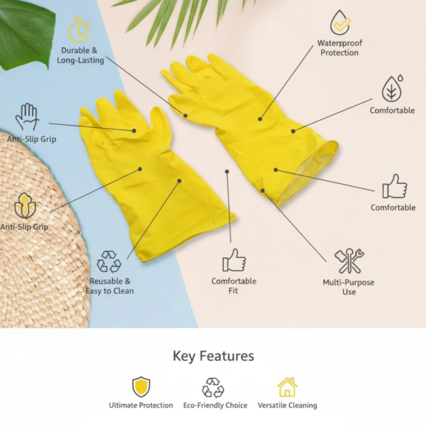 2092621825.png Multipurpose Cleaning Gloves (1 Pair): Kitchen, Bath, & More