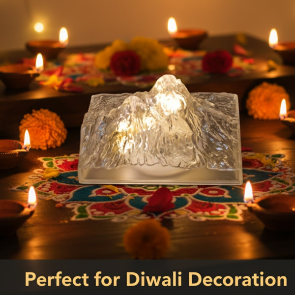 Unique Plastic Night Light: Flameless LED, Diwali (Iceberg Design, Gift)