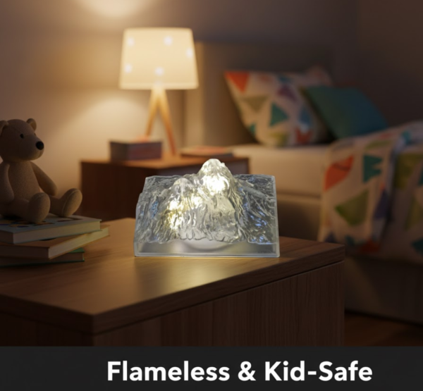 Unique Plastic Night Light: Flameless LED, Diwali (Iceberg Design, Gift)