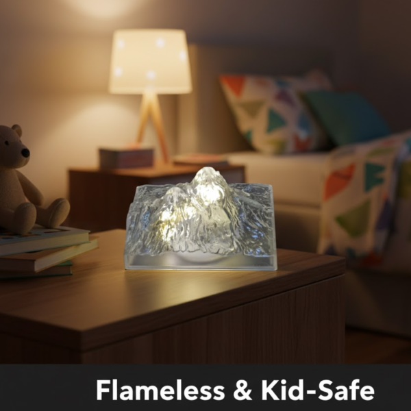 Unique Plastic Night Light: Flameless LED, Diwali (Iceberg Design, Gift)