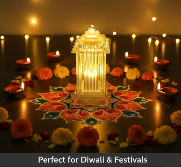Lantern Shape LED Crystal Lamp for Festive & Holiday Decoration