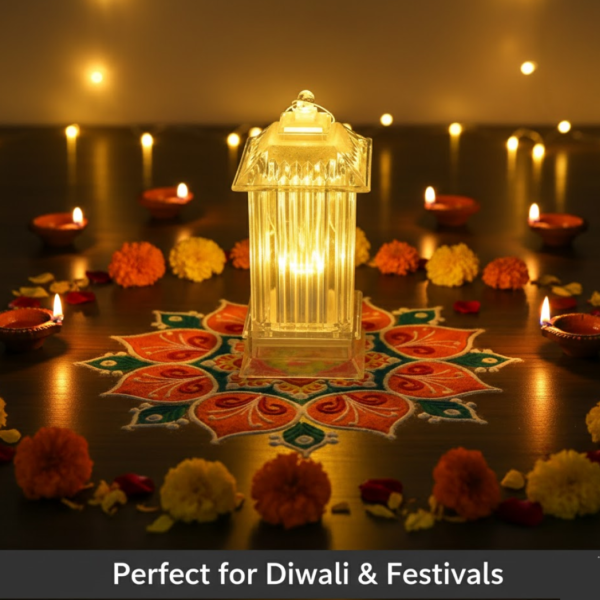 Lantern Shape LED Crystal Lamp for Festive & Holiday Decoration