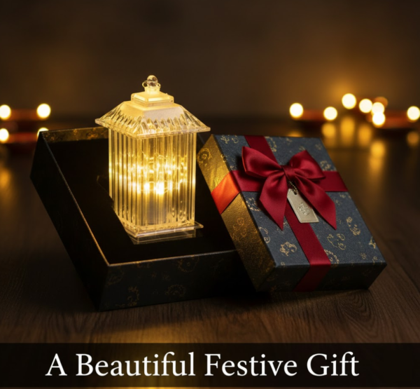 Lantern Shape LED Crystal Lamp for Festive & Holiday Decoration