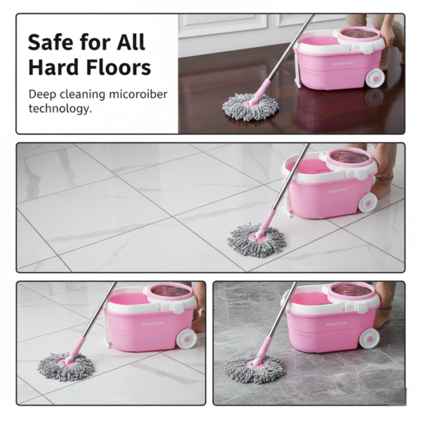Spin Mop with Bucket for Floor Cleaning - Magic Mop Set