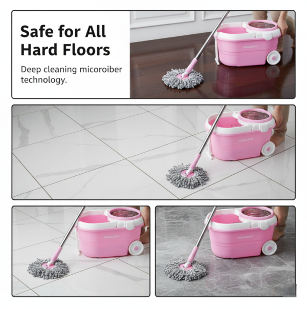 Spin Mop with Bucket for Floor Cleaning - Magic Mop Set