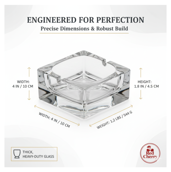 Glass Brunswick Crystal Quality Cigar Cigarette Ashtray