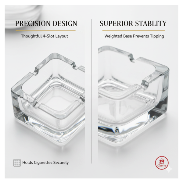 Glass Brunswick Crystal Quality Cigar Cigarette Ashtray