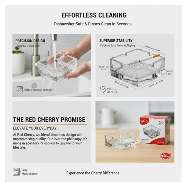 Glass Brunswick Crystal Quality Cigar Cigarette Ashtray