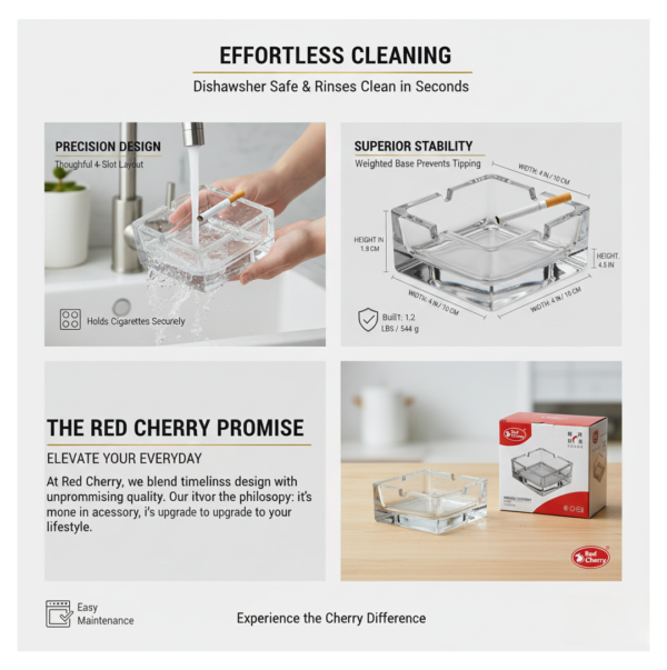 Glass Brunswick Crystal Quality Cigar Cigarette Ashtray